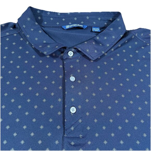 Cutter & Buck Virtue Eco Pique Tile Print Golf Polo Shirt Men's Size 4XB - Picture 6 of 8